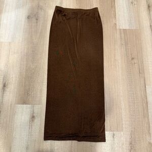 WAYF Chocolate Brown Maxi Skirt Size Medium